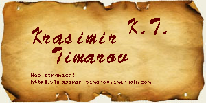 Krasimir Timarov vizit kartica